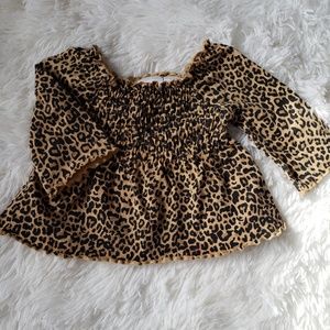 Leopard print baby top